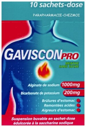 GAVISCONELL MAUX D'ESTOMAC SANS SUCRE GOÛT MENTHE