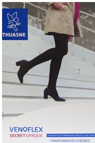 Thuasne Venoflex Secret Chaussettes de Compression Femme T2 Normal Noir