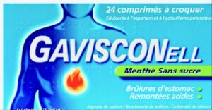 GAVISCONELL MAUX D'ESTOMAC SANS SUCRE GOÛT MENTHE