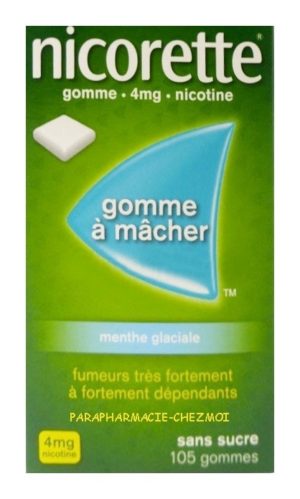 NICORETTE 4MG MENTHE GLACIALE SANS SUCRE GOMMES À MÂCHER