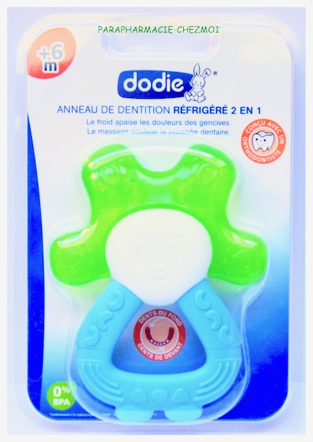 Dodie - Anneau de dentition réfrigéré 2 en 1 bleu-vert 6m+ - 2024 - Lalla  Nature