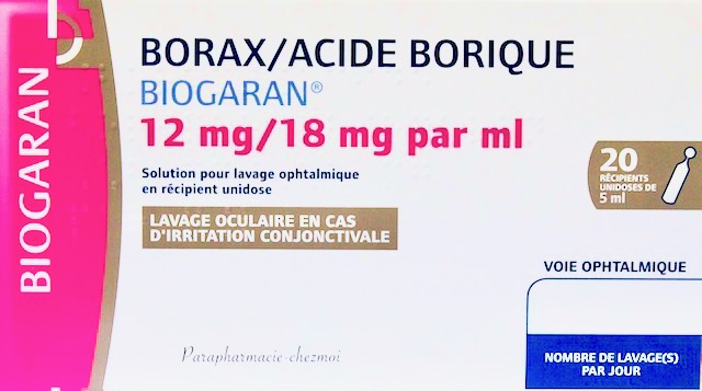 Borax / Acide Borique Biogaran - 12mg/18mg par ml