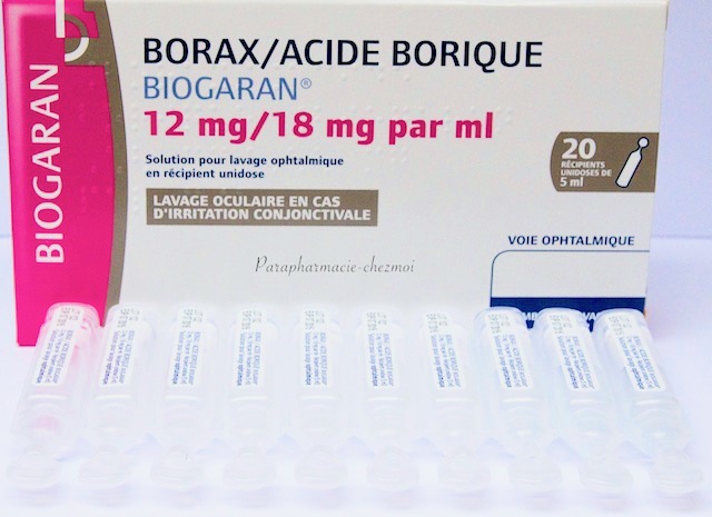 Borax Acide borique Viatris unidose - Lavage oculaire, yeux irrités