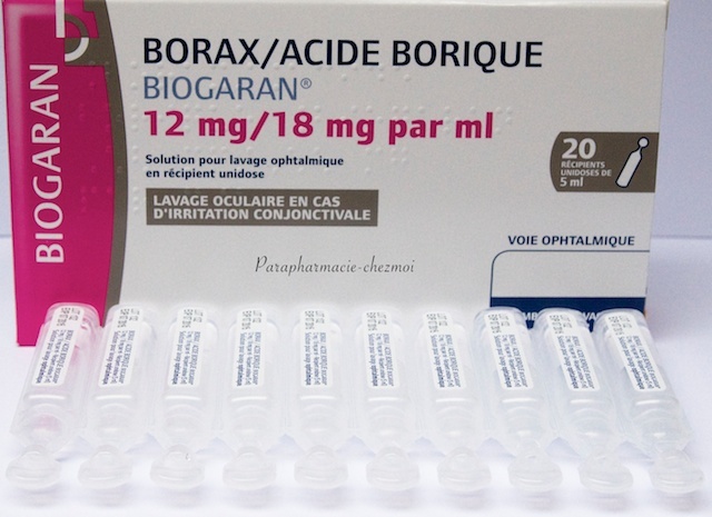 Borax Acide Borique Lavage Oculaire Parapharmacie Chez Moi