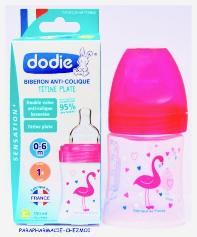 Dodie Biberon Sensation+ AIR 0-6 mois tétine plate débit 1 150ml