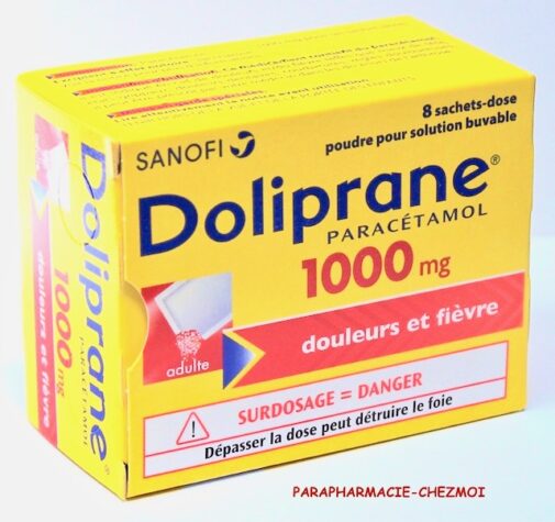 DOLIPRANE 1000 MG SACHETS -DOSE - Parapharmacie Chez moi