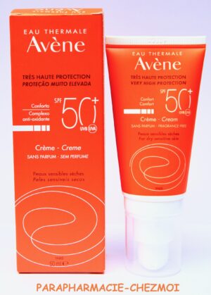 AVENE CRÈME SOLAIRE SPF  50+ TRÈS HAUTE PROTECTION SANS PARFUM
